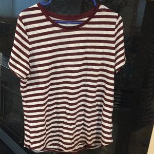 Old Navy Red and white striped t-shirt